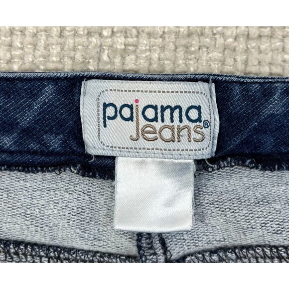 Pajama Jeans Women's Size Large Stretch Pull On Drawstring Blue Dark Wash - Picture 5 of 10
